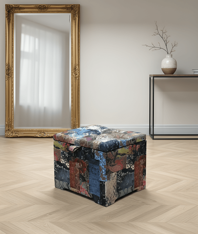 Premium Chesterfield Style Storage Ottoman for Living Room - ISTOOLS