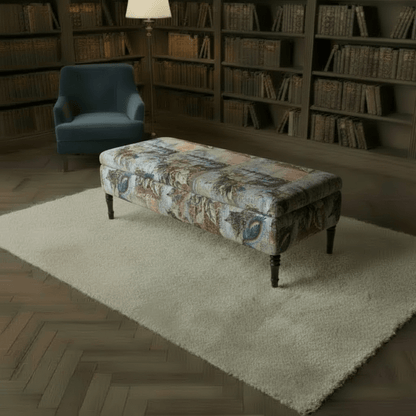 Premium Smooth Top Rectangular Pouffe UK Craftsmanship - ISTOOLS