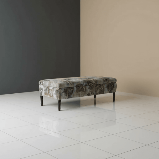 Premium Smooth Top Rectangular Pouffe UK Craftsmanship - ISTOOLS