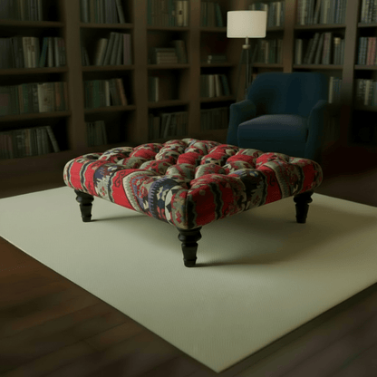 Premium Square Coffee Table Pouffe Expressive Aesthetic - ISTOOLS