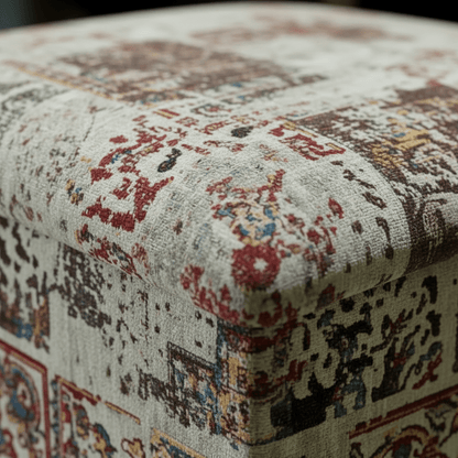 Premium Square Footstool Box Abstract Pattern Smooth Lid - ISTOOLS