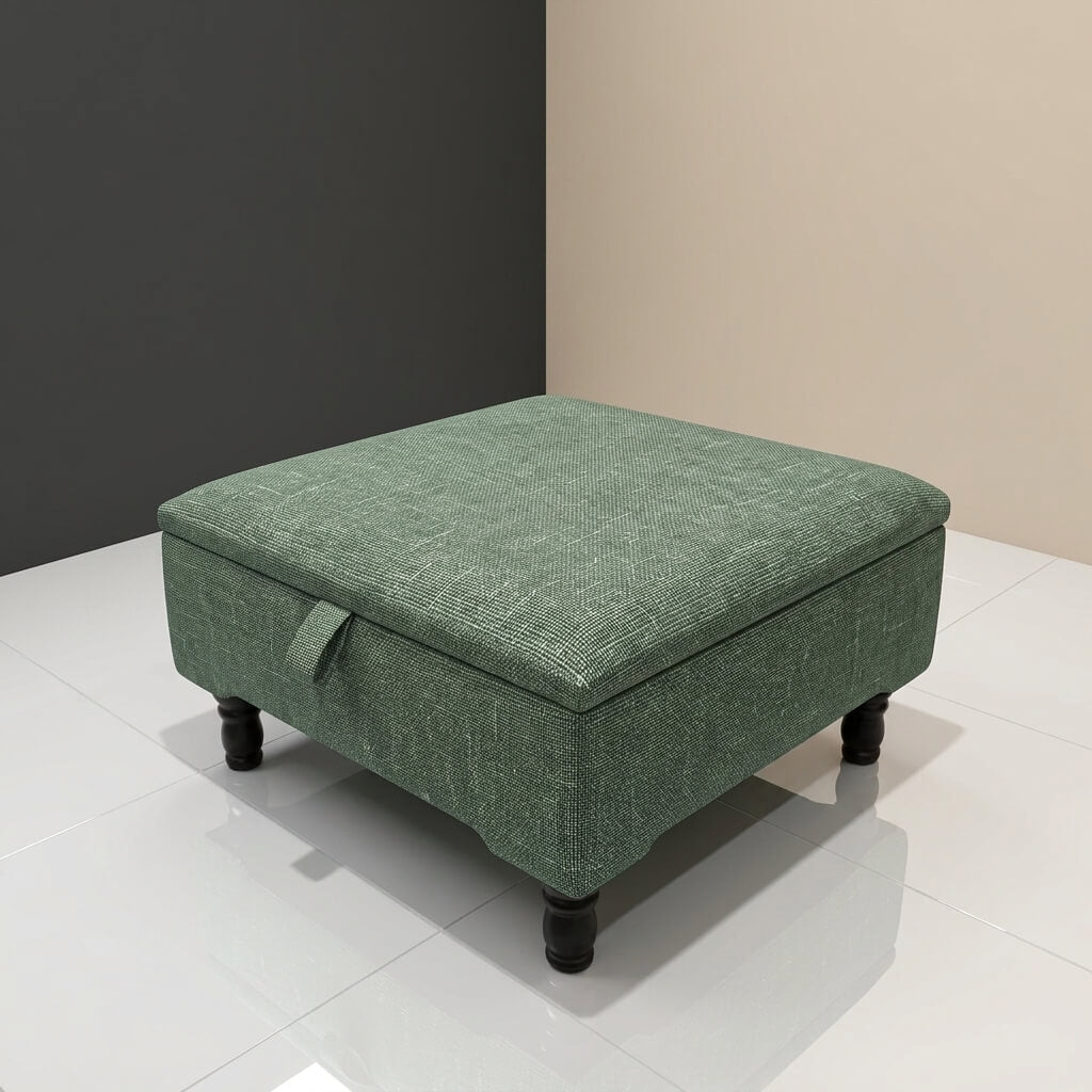 PREMIUM SQUARE STORAGE OTTOMAN CUSTOM MADE FOOTSTOOL - ISTOOLS