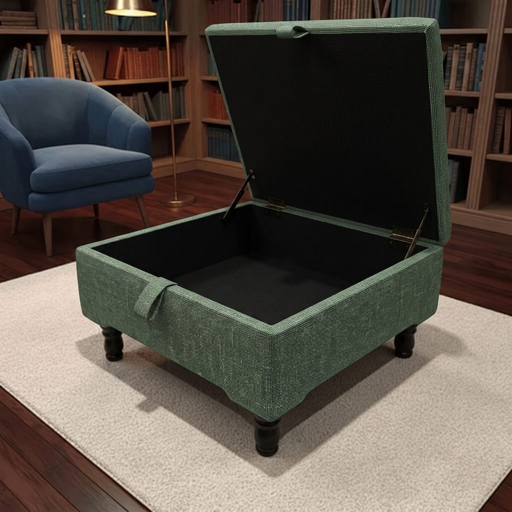 PREMIUM SQUARE STORAGE OTTOMAN CUSTOM MADE FOOTSTOOL - ISTOOLS
