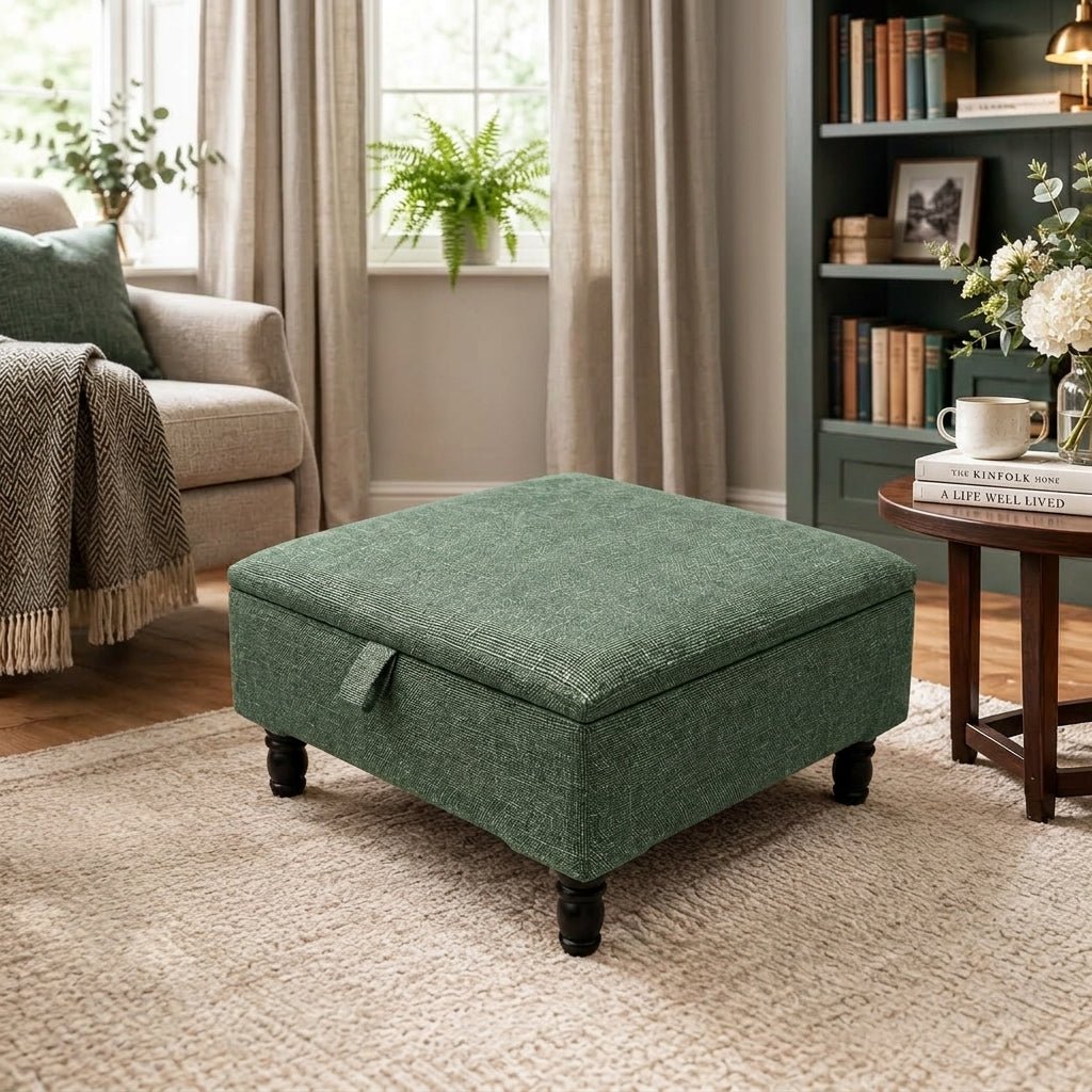 PREMIUM SQUARE STORAGE OTTOMAN CUSTOM MADE FOOTSTOOL - ISTOOLS