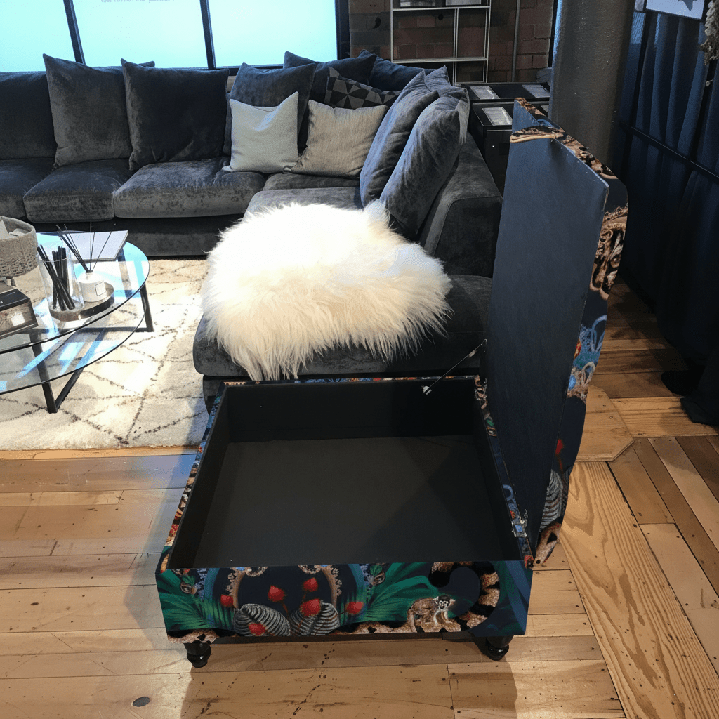 Premium Square Tufted Footstool UK bec - ISTOOLS