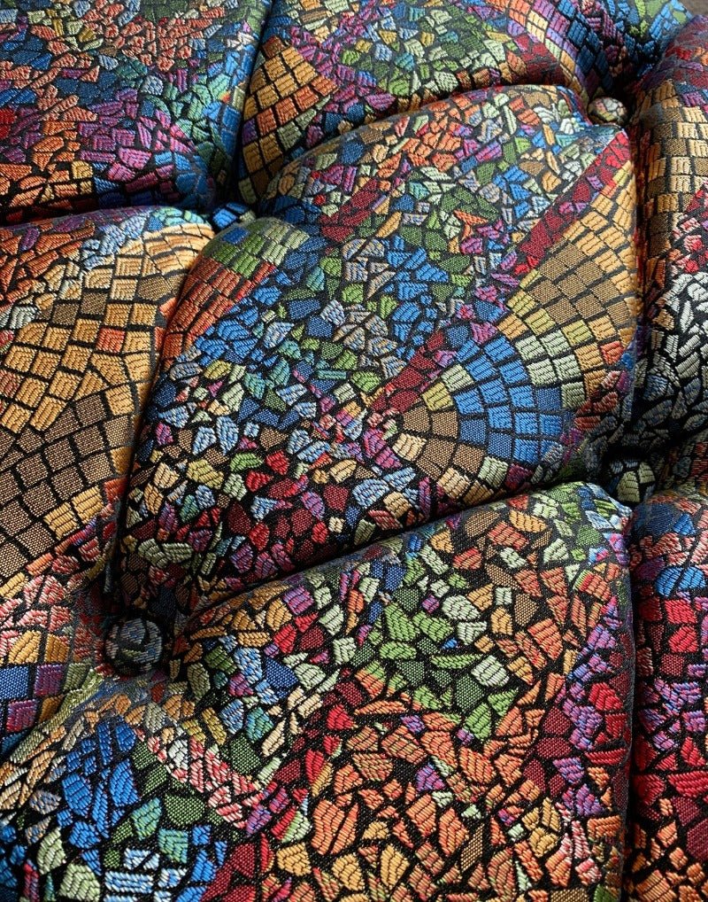 PREMIUM STAINED GLASS FOOTSTOOL | POUFFE FOOTSTOOL TABLE - ISTOOLS