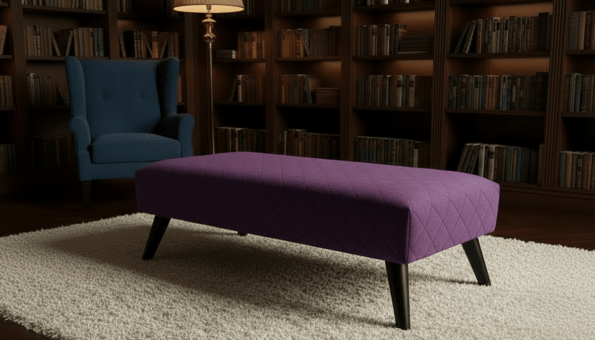 Premium Stitched Footstool Bench &amp; Coffee Table with Hidden Storage - ISTOOLS