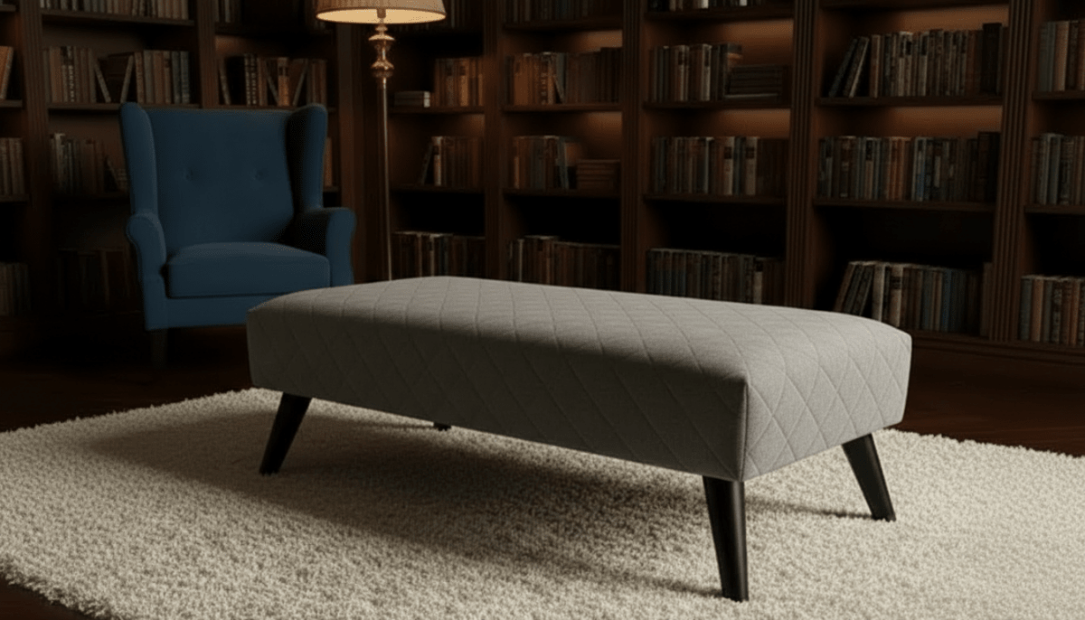 Premium Stitched Footstool Bench &amp; Coffee Table with Hidden Storage - ISTOOLS