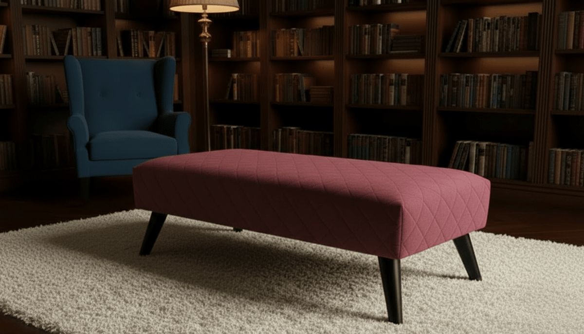 Premium Stitched Footstool Bench &amp; Coffee Table with Hidden Storage - ISTOOLS