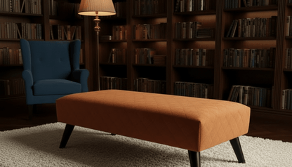 Premium Stitched Footstool Bench &amp; Coffee Table with Hidden Storage - ISTOOLS