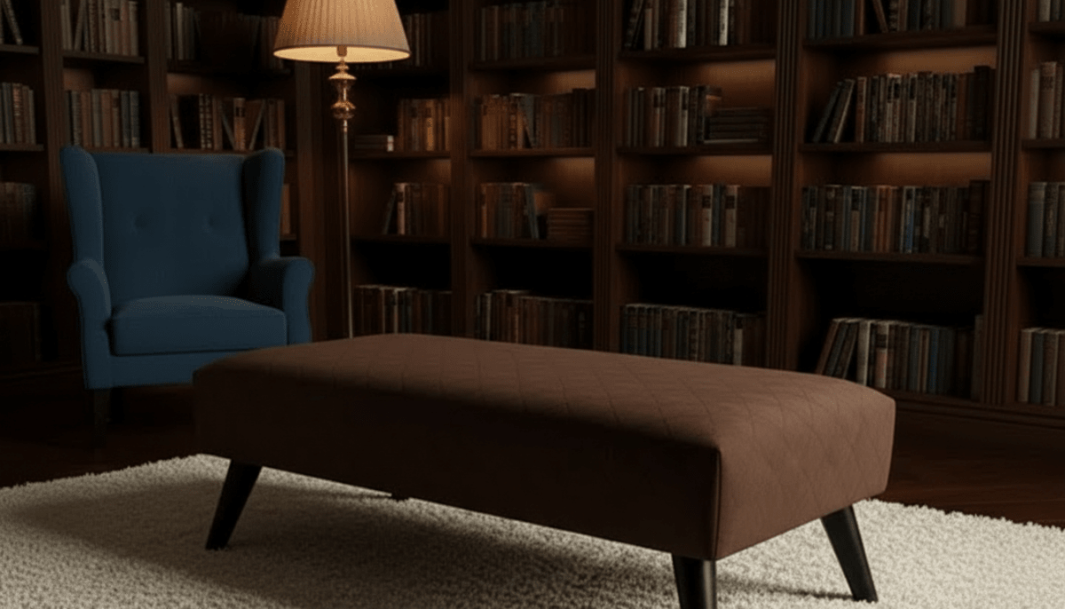 Premium Stitched Footstool Bench &amp; Coffee Table with Hidden Storage - ISTOOLS