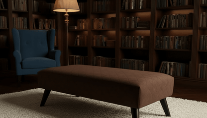 Premium Stitched Footstool Bench &amp; Coffee Table with Hidden Storage - ISTOOLS