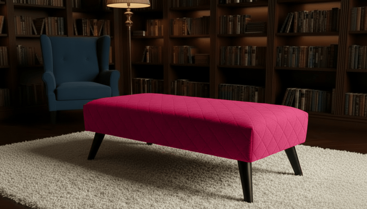 Premium Stitched Footstool Bench &amp; Coffee Table with Hidden Storage - ISTOOLS