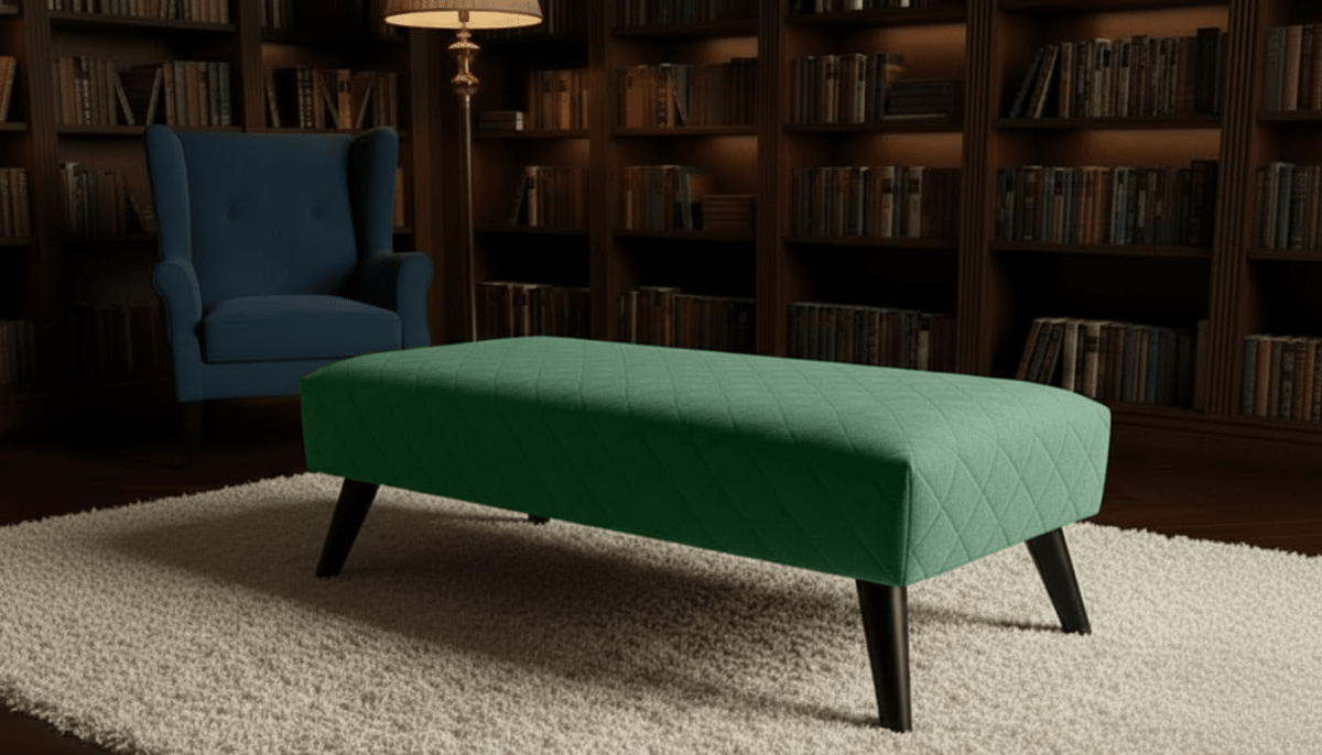 Premium Stitched Footstool Bench &amp; Coffee Table with Hidden Storage - ISTOOLS