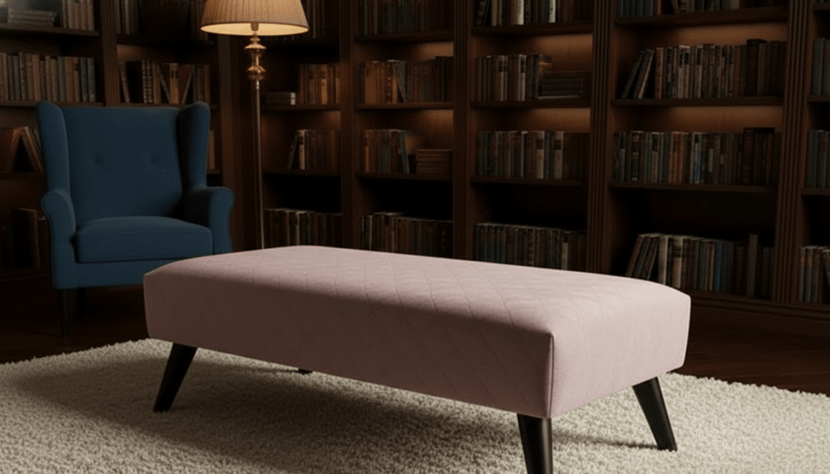 Premium Stitched Footstool Bench &amp; Coffee Table with Hidden Storage - ISTOOLS