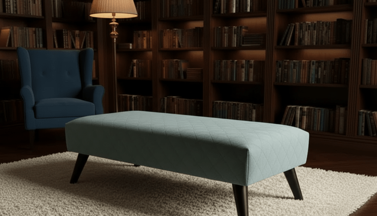 Premium Stitched Footstool Bench &amp; Coffee Table with Hidden Storage - ISTOOLS
