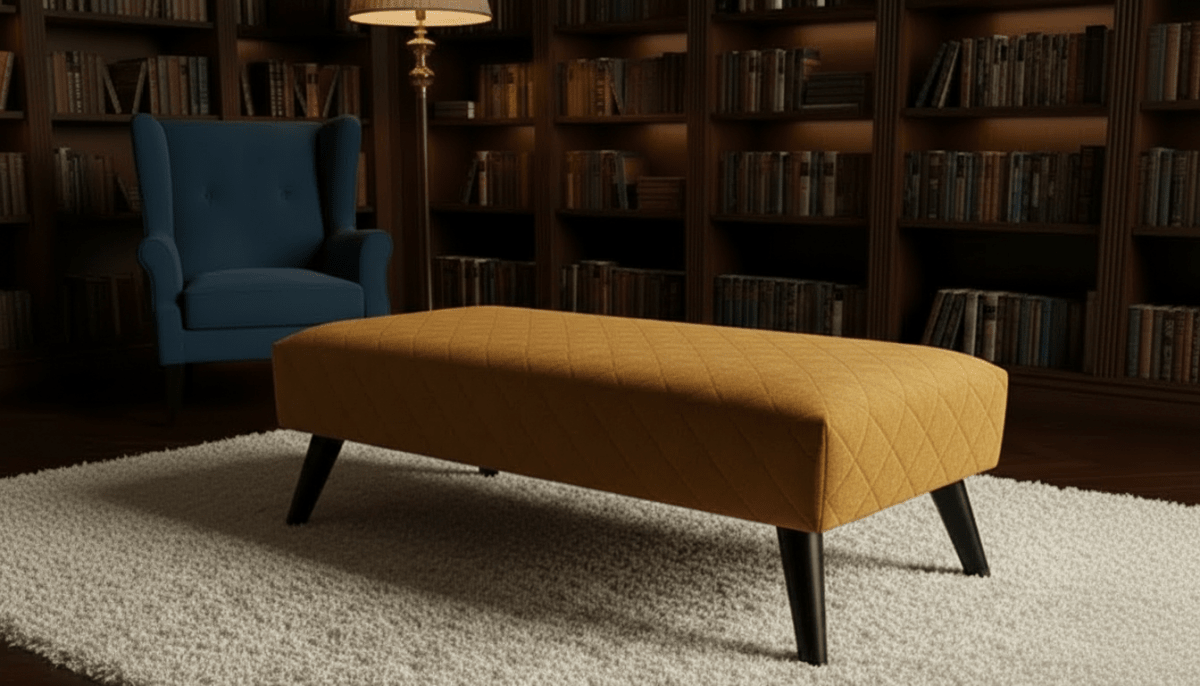 Premium Stitched Footstool Bench &amp; Coffee Table with Hidden Storage - ISTOOLS