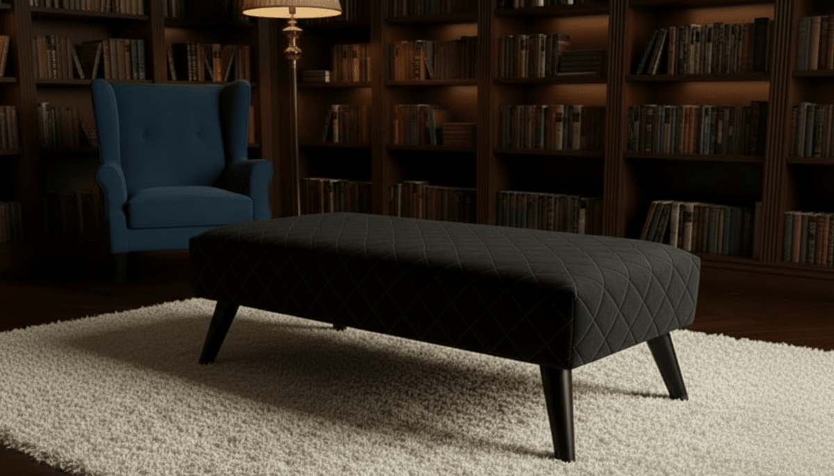 Premium Stitched Footstool Bench &amp; Coffee Table with Hidden Storage - ISTOOLS