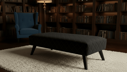 Premium Stitched Footstool Bench &amp; Coffee Table with Hidden Storage - ISTOOLS