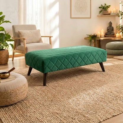 Premium Stitched Footstool Bench & Coffee Table – Non-Storage - ISTOOLS