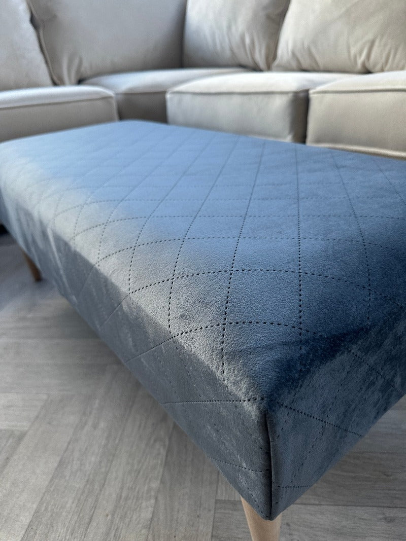 PREMIUM stitched lid pattern FOOTSTOOL BENCH COFFEE TABLE - ISTOOLS