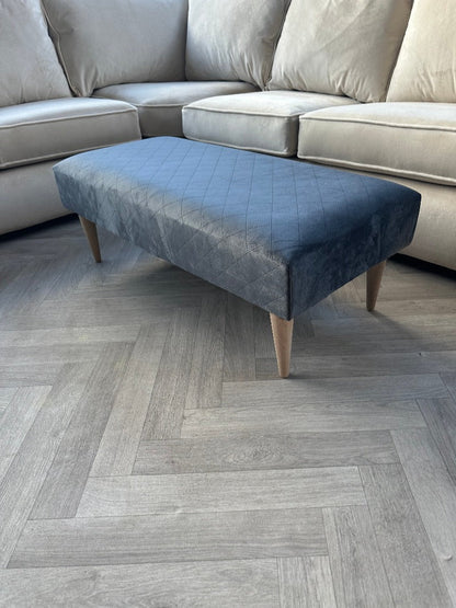 PREMIUM stitched lid pattern FOOTSTOOL BENCH COFFEE TABLE - ISTOOLS