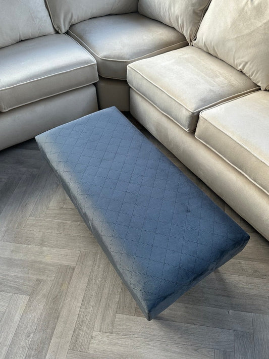 PREMIUM stitched lid pattern FOOTSTOOL BENCH COFFEE TABLE - ISTOOLS