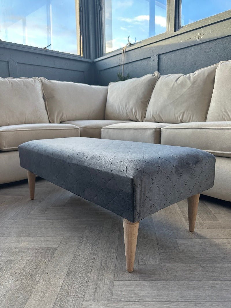 PREMIUM stitched lid pattern FOOTSTOOL BENCH COFFEE TABLE - ISTOOLS