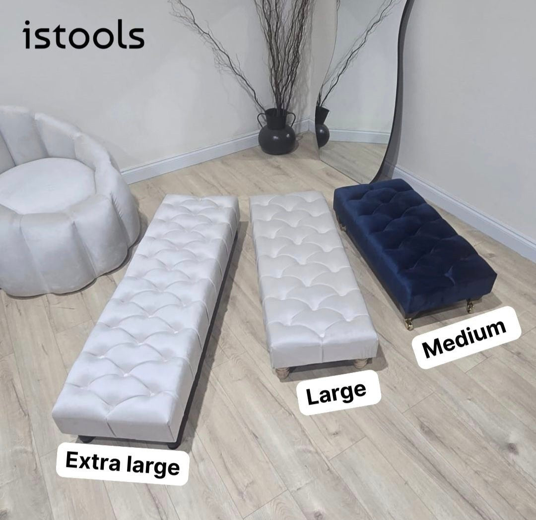 PREMIUM stitched lid pattern FOOTSTOOL BENCH COFFEE TABLE - ISTOOLS