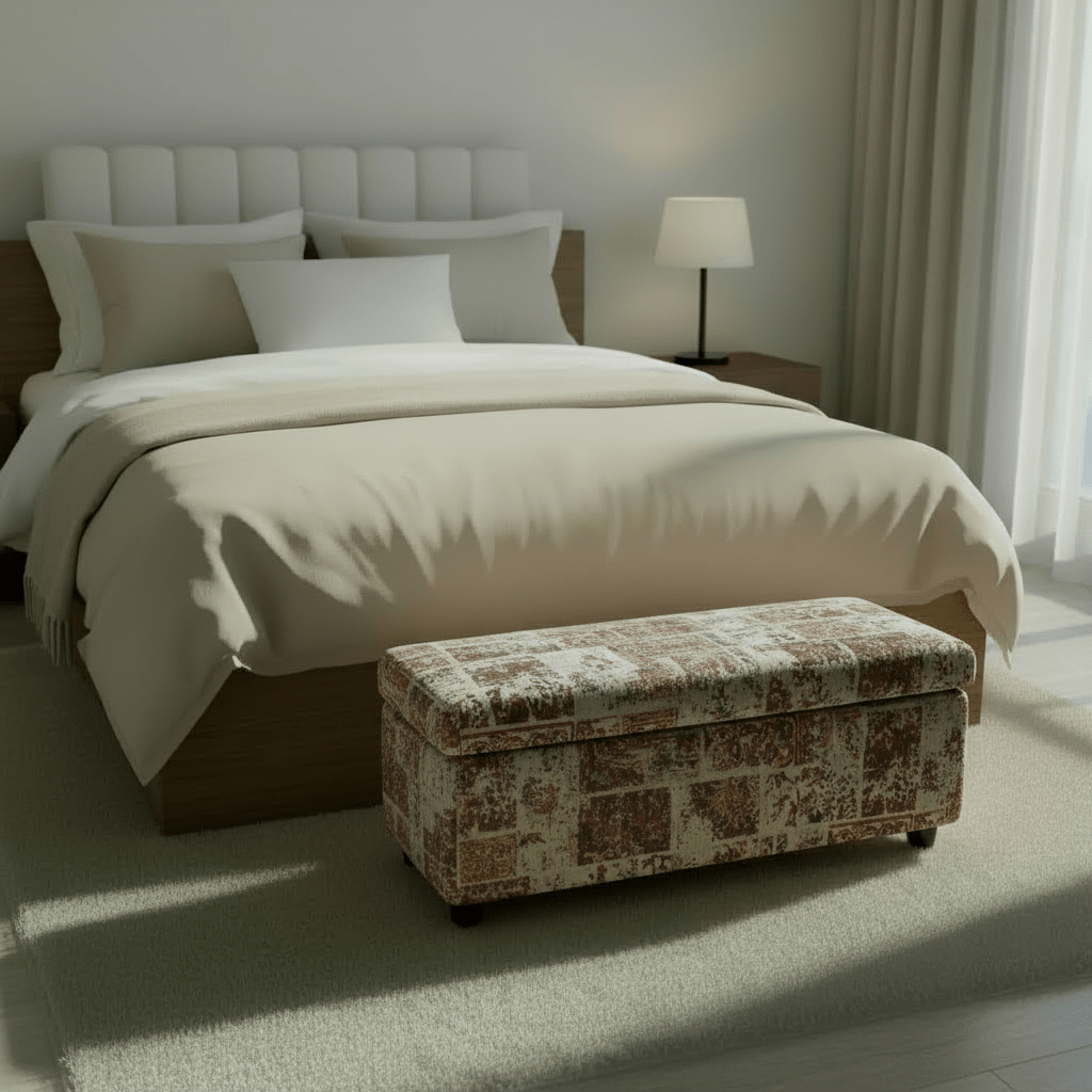 Premium Storage End of Bed Ottoman Abstract Pattern UK - ISTOOLS