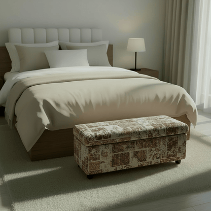 Premium Storage End of Bed Ottoman Abstract Pattern UK - ISTOOLS