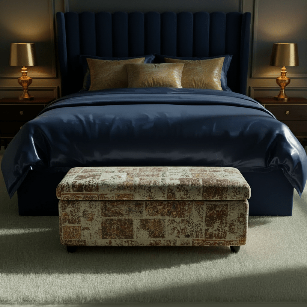 Premium Storage End of Bed Ottoman Abstract Pattern UK - ISTOOLS