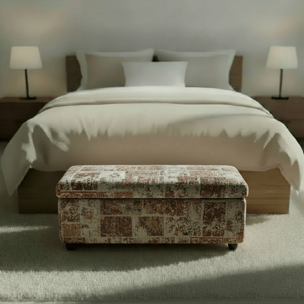 Premium Storage End of Bed Ottoman Abstract Pattern UK - ISTOOLS