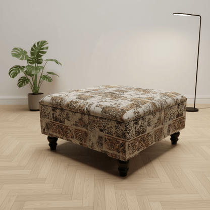 Premium Storage Footstool Minimalist Solid Shade Smooth Top - ISTOOLS