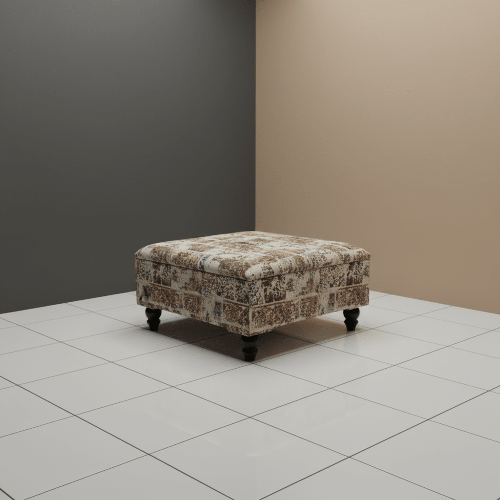 Premium Storage Footstool Minimalist Solid Shade Smooth Top - ISTOOLS