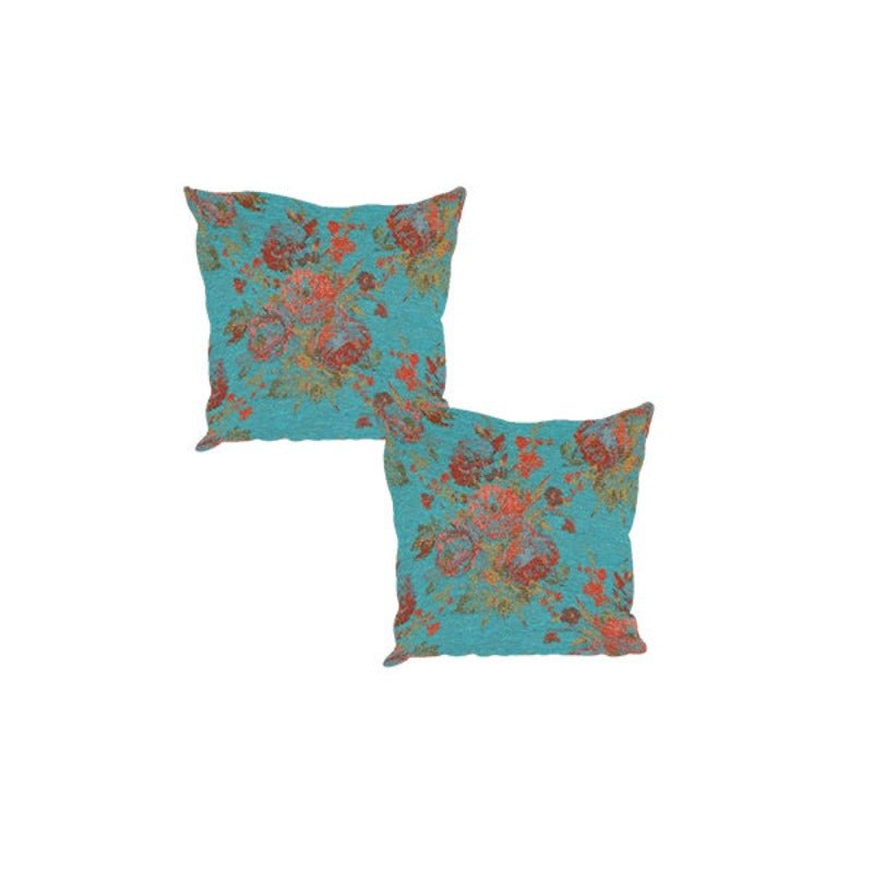 PREMIUM Teal Blue Floral Chenille - ISTOOLS