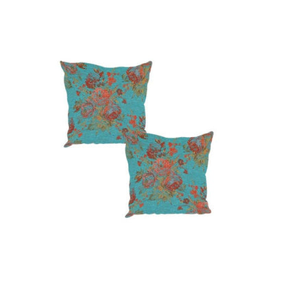PREMIUM Teal Blue Floral Chenille - ISTOOLS