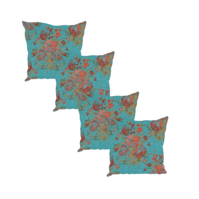 PREMIUM Teal Blue Floral Chenille - ISTOOLS