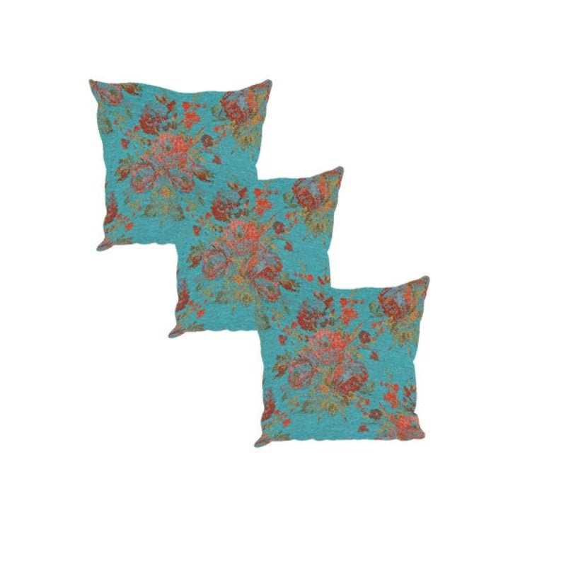 PREMIUM Teal Blue Floral Chenille - ISTOOLS