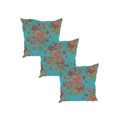 PREMIUM Teal Blue Floral Chenille - ISTOOLS