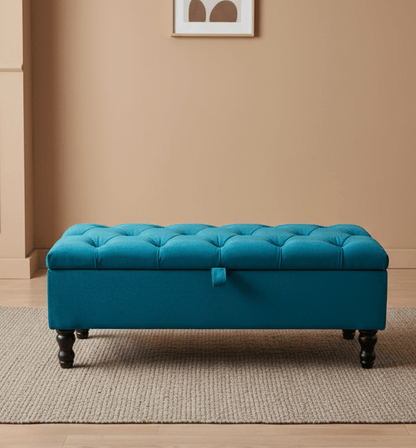 PREMIUM tealOttoman Storage | Ottoman Bench - ISTOOLS