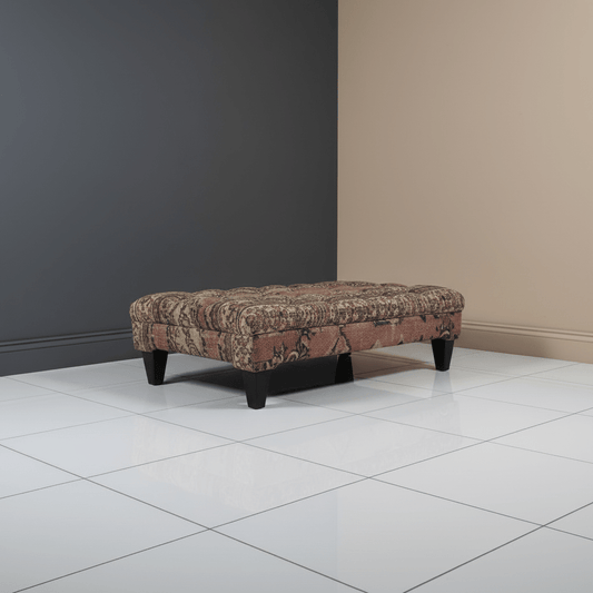 Premium Tufted Coffee Table Footstool Expressive Art Motif - ISTOOLS