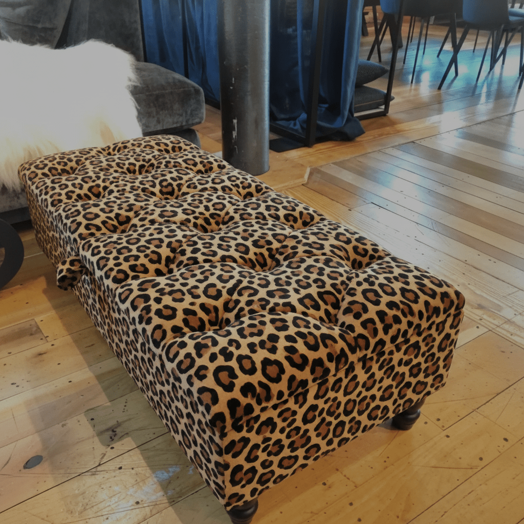 Premium Upholstered Rectangle Footstool Tufted Finish bec - ISTOOLS