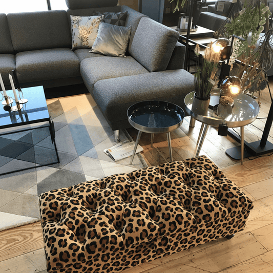 Premium Upholstered Rectangle Footstool Tufted Finish bec - ISTOOLS