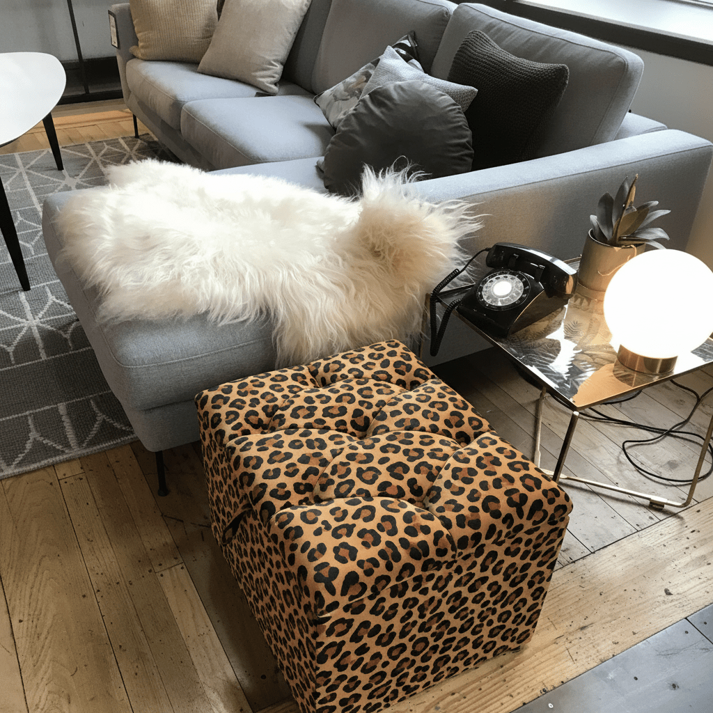 Premium Upholstered Small Square Box Tufted Style bec - ISTOOLS