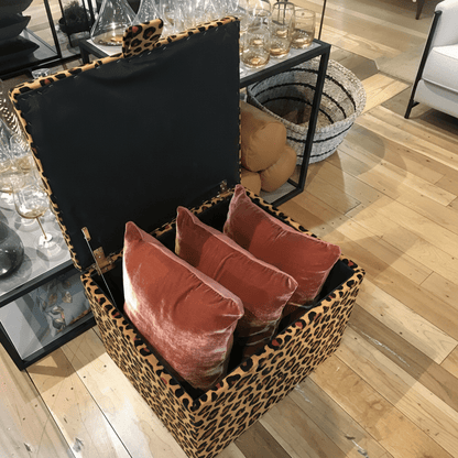 Premium Upholstered Small Square Box Tufted Style bec - ISTOOLS