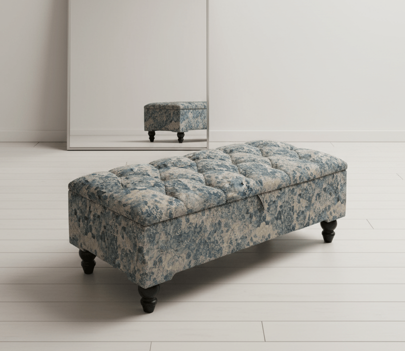 PREMIUM White & Blue Floral Soft Cotton - ISTOOLS