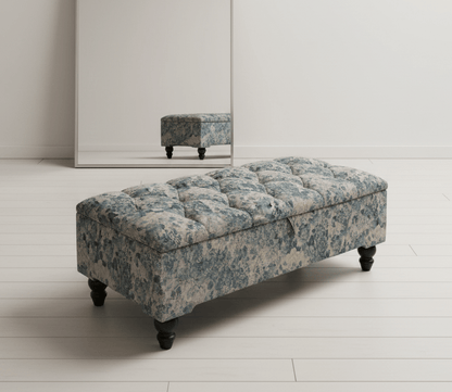 PREMIUM White & Blue Floral Soft Cotton - ISTOOLS