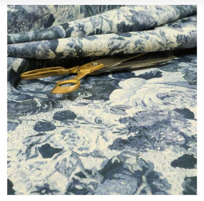 PREMIUM White & Blue Floral Soft Cotton - ISTOOLS