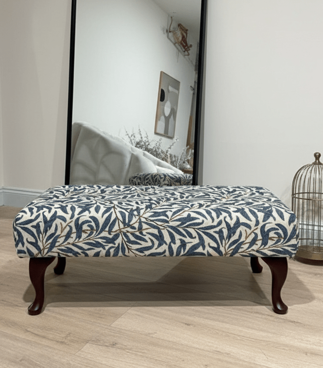 PREMIUM will blue non storage foostool coffee table, footrest pouffe side table - ISTOOLS